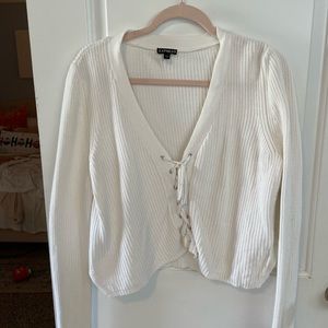Express white sweater
